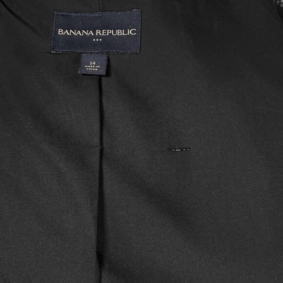Banana Republic Women's Jacket 14 Gray Wool Blend Double Breasted Work Career - Picture 11 of 11